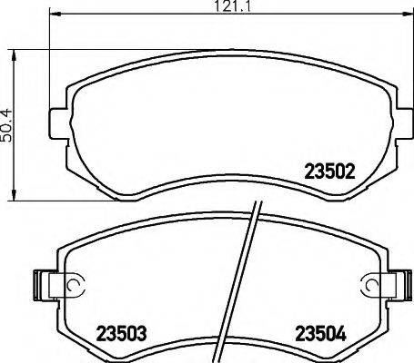 HELLA 8DB355017201 Комплект тормозных колодок, дисковый тормоз