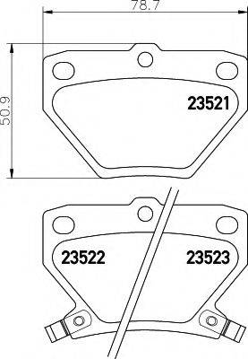 HELLA 8DB355017221 Комплект тормозных колодок, дисковый тормоз