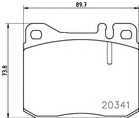 HELLA 8DB355017431 Комплект тормозных колодок, дисковый тормоз