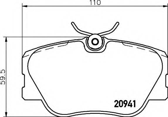 HELLA 8DB355017601 Комплект тормозных колодок, дисковый тормоз