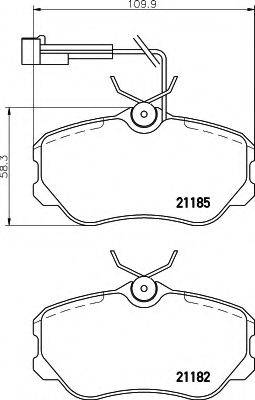 HELLA 8DB355017831 Комплект тормозных колодок, дисковый тормоз