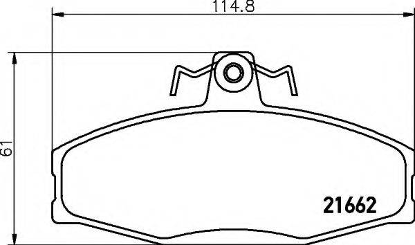 HELLA 8DB355017931 Комплект тормозных колодок, дисковый тормоз