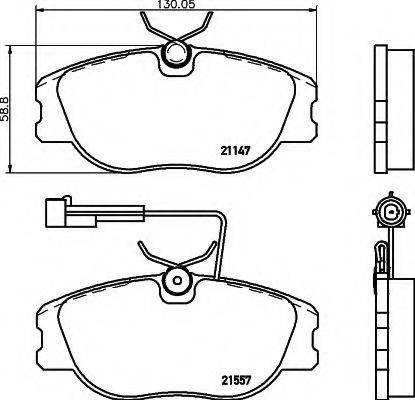 HELLA 8DB355017961 Комплект тормозных колодок, дисковый тормоз