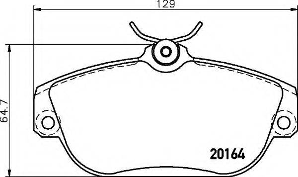 HELLA 8DB355018001 Комплект тормозных колодок, дисковый тормоз