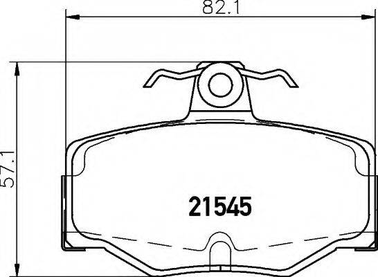 HELLA 8DB355018021 Комплект тормозных колодок, дисковый тормоз