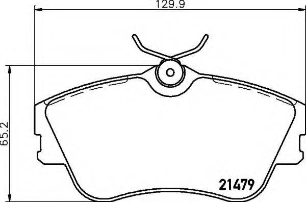 HELLA 8DB355018071 Комплект тормозных колодок, дисковый тормоз