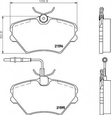 HELLA 8DB355018191 Комплект тормозных колодок, дисковый тормоз