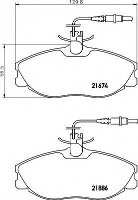 HELLA 8DB355018221 Комплект тормозных колодок, дисковый тормоз