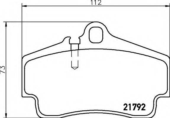 HELLA 8DB355018481 Комплект тормозных колодок, дисковый тормоз