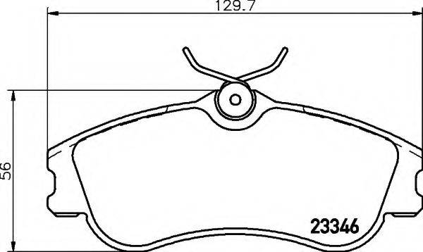 HELLA 8DB355018541 Комплект тормозных колодок, дисковый тормоз