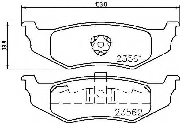 HELLA 8DB355018661 Комплект тормозных колодок, дисковый тормоз