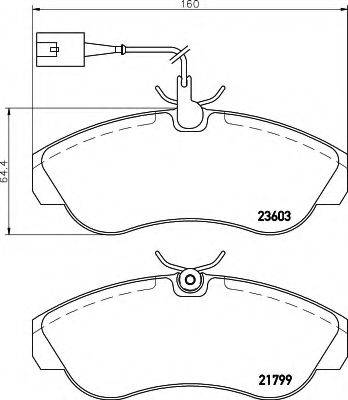 HELLA 8DB355018791 Комплект тормозных колодок, дисковый тормоз