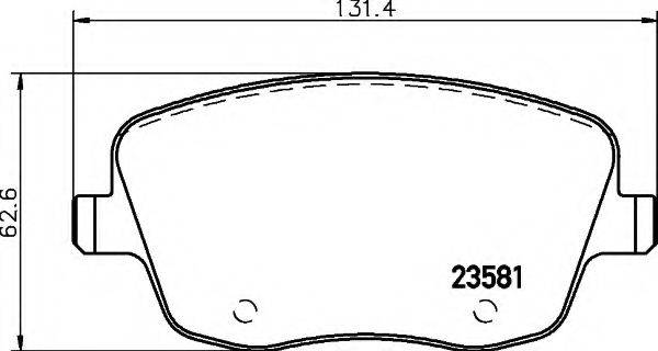 HELLA 8DB355018801 Комплект тормозных колодок, дисковый тормоз