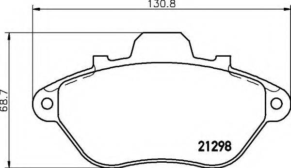 HELLA 8DB355019051 Комплект тормозных колодок, дисковый тормоз