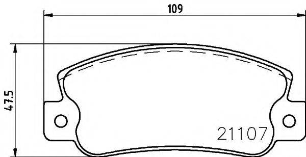 HELLA 8DB355019061 Комплект тормозных колодок, дисковый тормоз