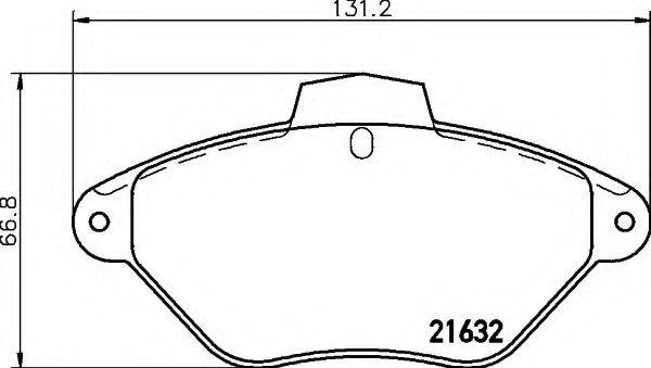 HELLA 8DB355019211 Комплект тормозных колодок, дисковый тормоз