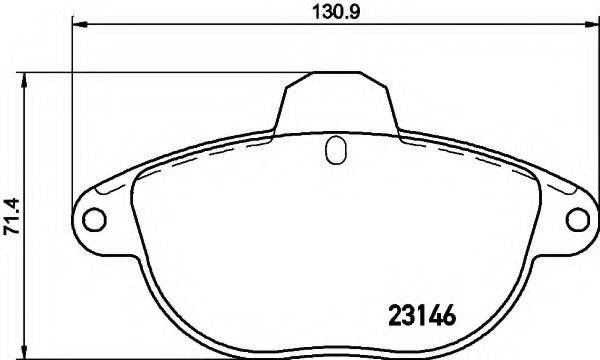 HELLA 8DB355019281 Комплект тормозных колодок, дисковый тормоз