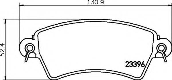 HELLA 8DB355019341 Комплект тормозных колодок, дисковый тормоз