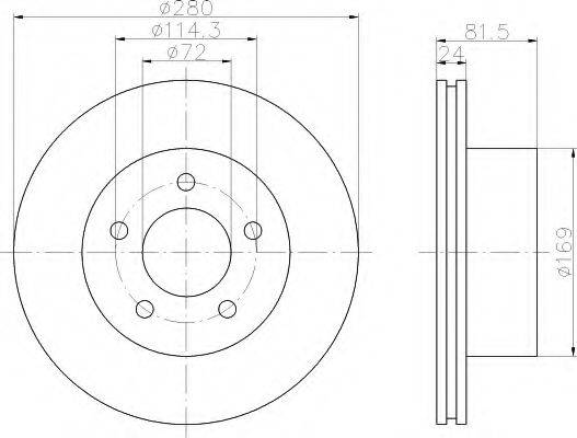 HELLA 8DD355108591 Тормозной диск