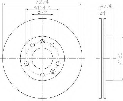 HELLA 8DD355108751 Тормозной диск