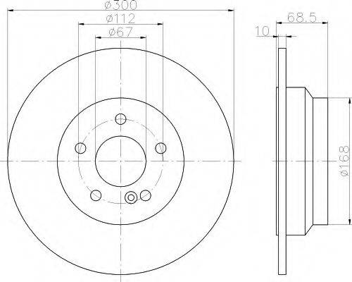 HELLA 8DD355108831 Тормозной диск