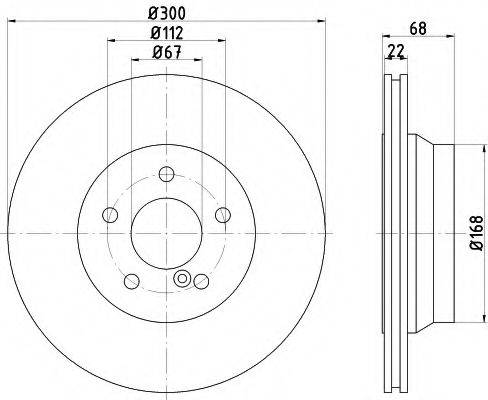 HELLA 8DD355108851 Тормозной диск