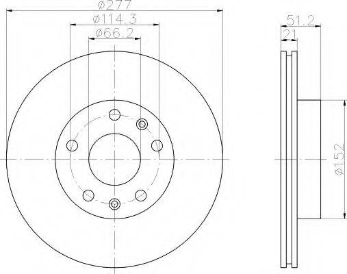 HELLA 8DD355108891 Тормозной диск