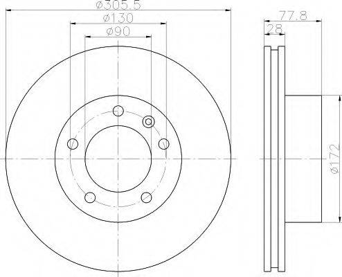 HELLA 8DD355108921 Тормозной диск