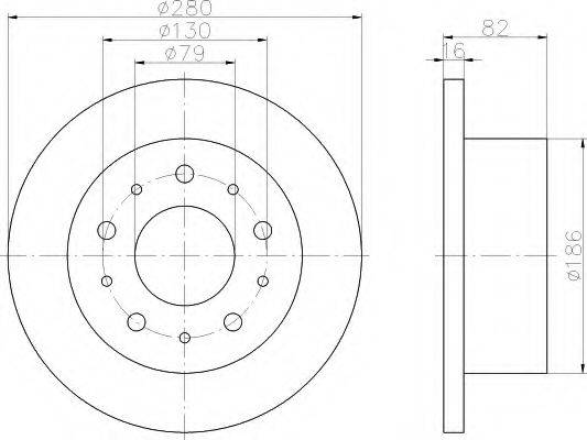 HELLA 8DD355108971 Тормозной диск