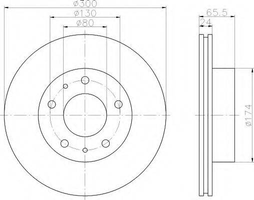 HELLA 8DD355109011 Тормозной диск