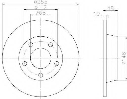 HELLA 8DD355109081 Тормозной диск