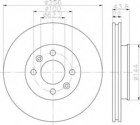 HELLA 8DD355117981 Тормозной диск