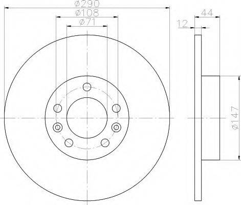 HELLA 8DD355117991 Тормозной диск