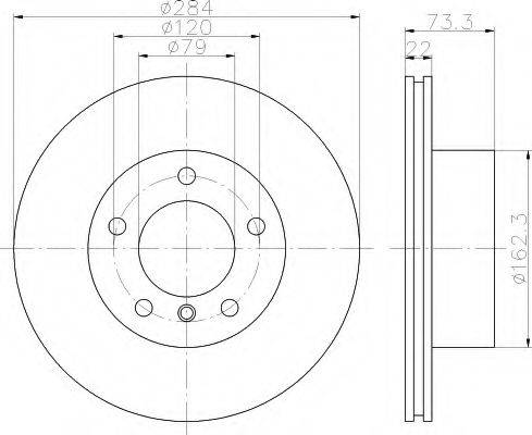 HELLA 8DD355118031 Тормозной диск