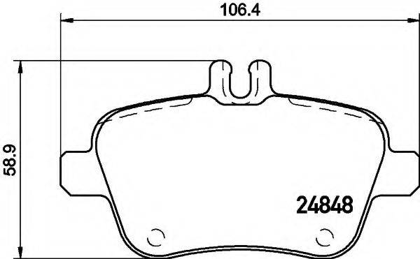 HELLA 8DB355019641 Комплект тормозных колодок, дисковый тормоз