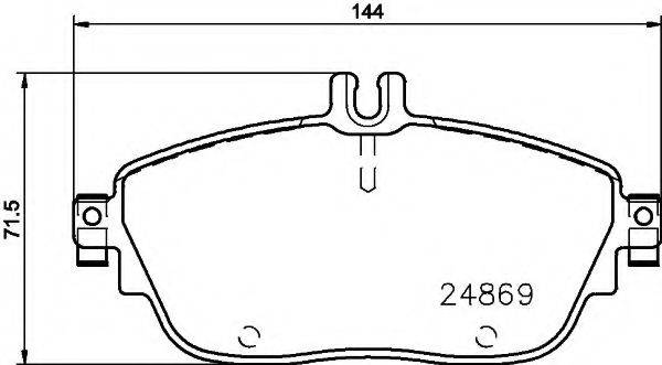 HELLA 8DB355019721 Комплект тормозных колодок, дисковый тормоз