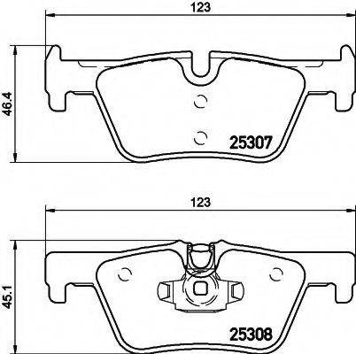 HELLA 8DB355019971 Комплект тормозных колодок, дисковый тормоз