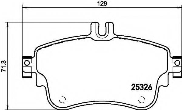 HELLA 8DB355019751 Комплект тормозных колодок, дисковый тормоз