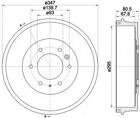 HELLA 8DT355301831 Тормозной барабан