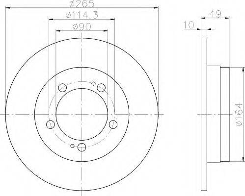 HELLA 8DD355103321 Тормозной диск