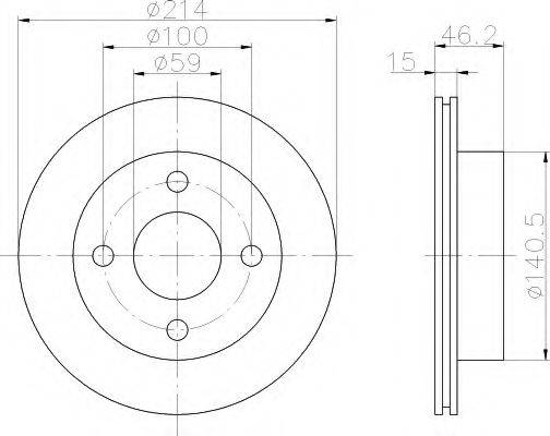 HELLA 8DD355103981 Тормозной диск