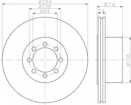 HELLA 8DD355117481 Тормозной диск