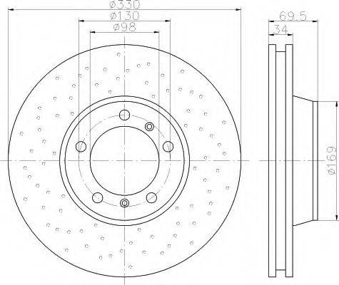 HELLA 8DD355113121 Тормозной диск