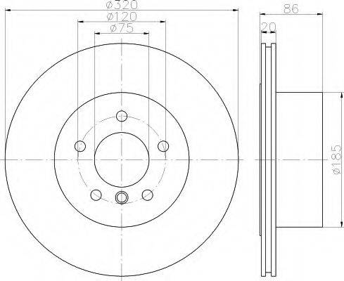 HELLA 8DD355119201 Тормозной диск