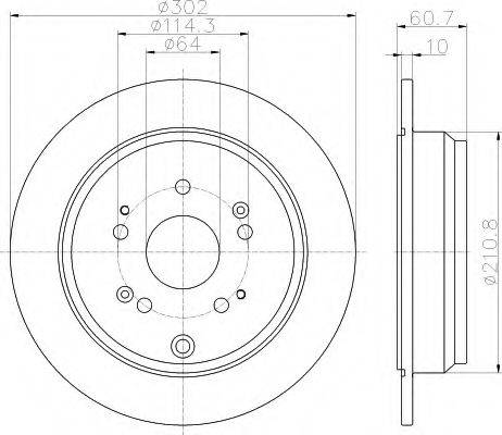 HELLA 8DD355119221 Тормозной диск