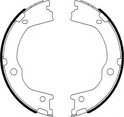 HELLA 8DA355050931 Комплект тормозных колодок, стояночная тормозная система