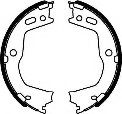 HELLA 8DA355050981 Комплект тормозных колодок, стояночная тормозная система