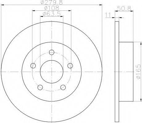 HELLA 8DD355118211 Тормозной диск