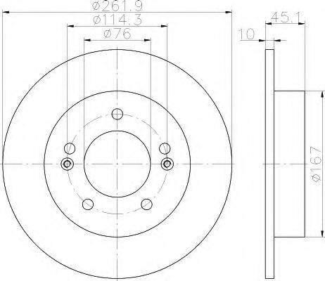 HELLA 8DD355118301 Тормозной диск