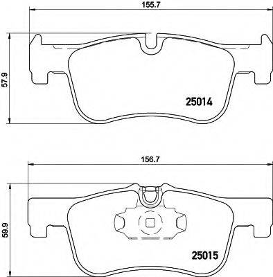 HELLA 8DB355020201 Комплект тормозных колодок, дисковый тормоз